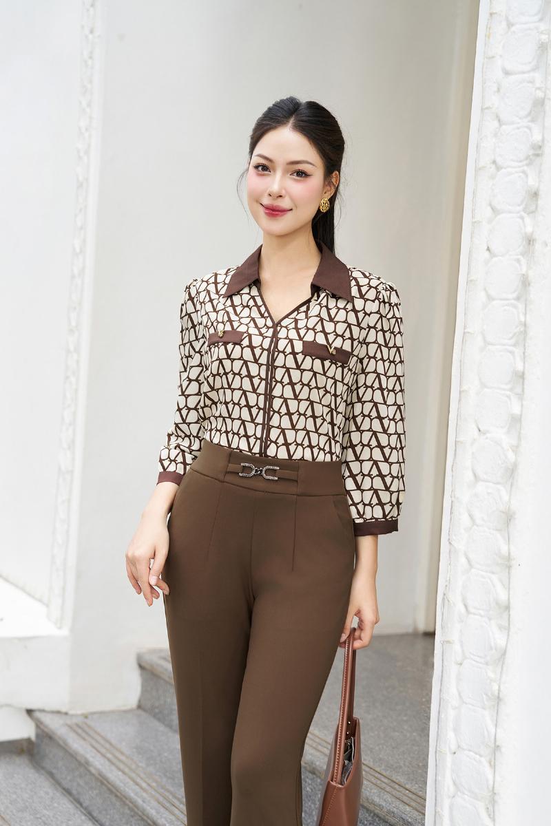 Áo sơ mi nữ tay lỡ cách điệu