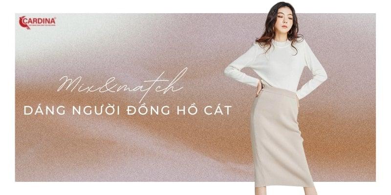 Áo dài học sinh cổ vuông dáng đồng hồ cát