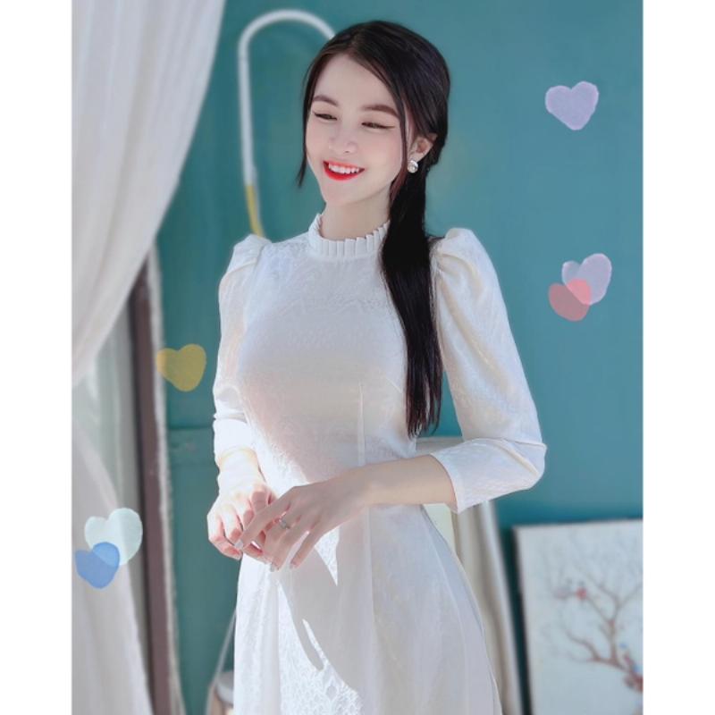 Áo dài học sinh cổ vuông xu hướng