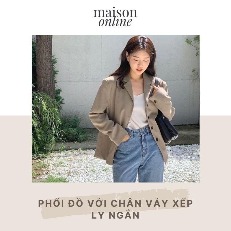 Phối Áo Kiểu Đẹp Trẻ Trung Với Quần Jean