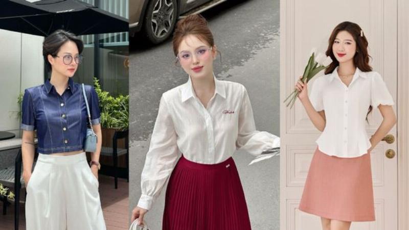 Áo Sơ Mi Nữ Tay Ngắn Phù Hợp Với Vóc Dáng