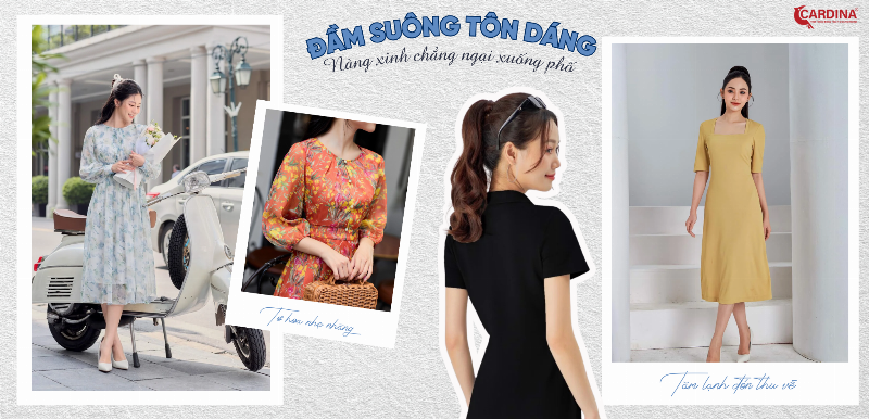 Đầm Suông Đơn Giản Đẹp