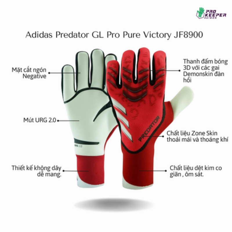Găng tay thủ môn Adidas Predator - Thiết kế đỉnh cao