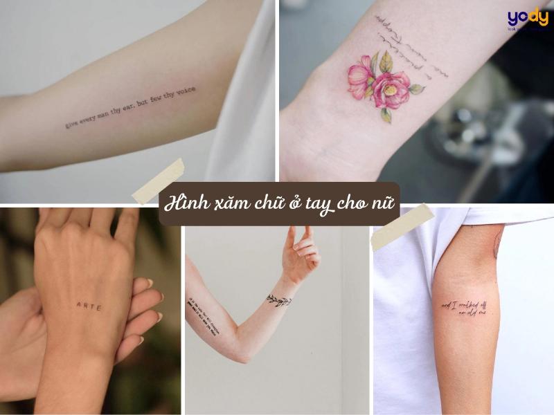 Hình xăm mini đẹp cho nữ với chữ cái hoặc số ý nghĩa