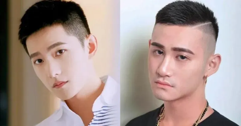 Kiểu tóc xoăn pompadour lịch lãm cho nam giới, nhấn mạnh phần tóc mái được vuốt ngược ra sau với độ phồng và texture xoăn.