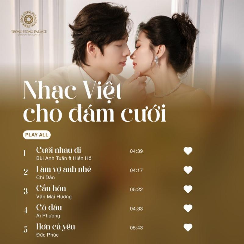 Lựa Chọn Âm Nhạc Cho Lễ Cưới
