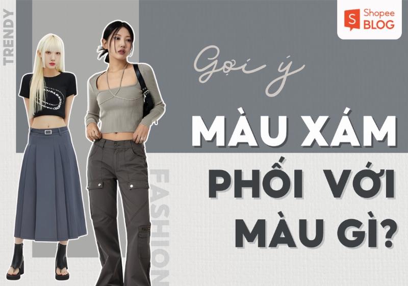 Phối màu xám với các màu nổi bật