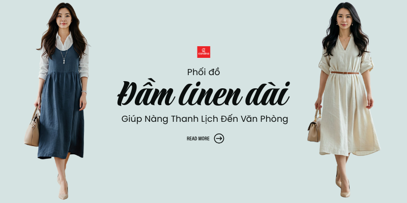Phối đồ với đầm linen