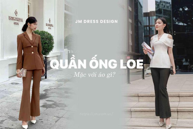 Phối đồ với quần ống loe cho nàng nấm lùn