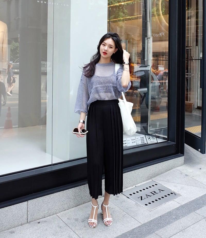 Quần ống suông cho người cao gầy