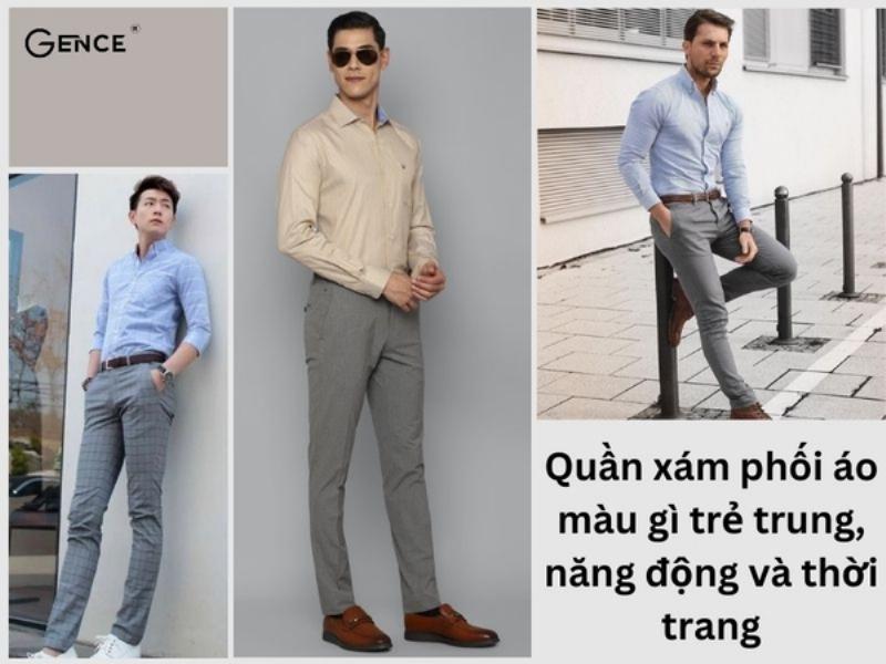 Quần Xám Dự Tiệc