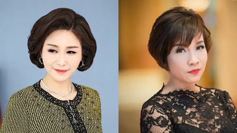 Kiểu tóc lob ngang vai đẹp tự nhiên, uốn nhẹ phần đuôi, phù hợp nhiều dáng mặt