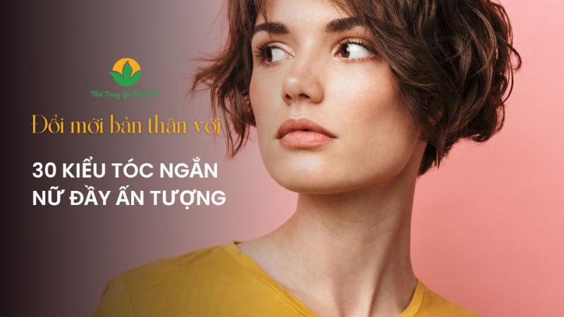 Tóc bob ngắn kết hợp mái bằng cắt gọn, tạo vẻ ngoài trẻ trung và dễ thương